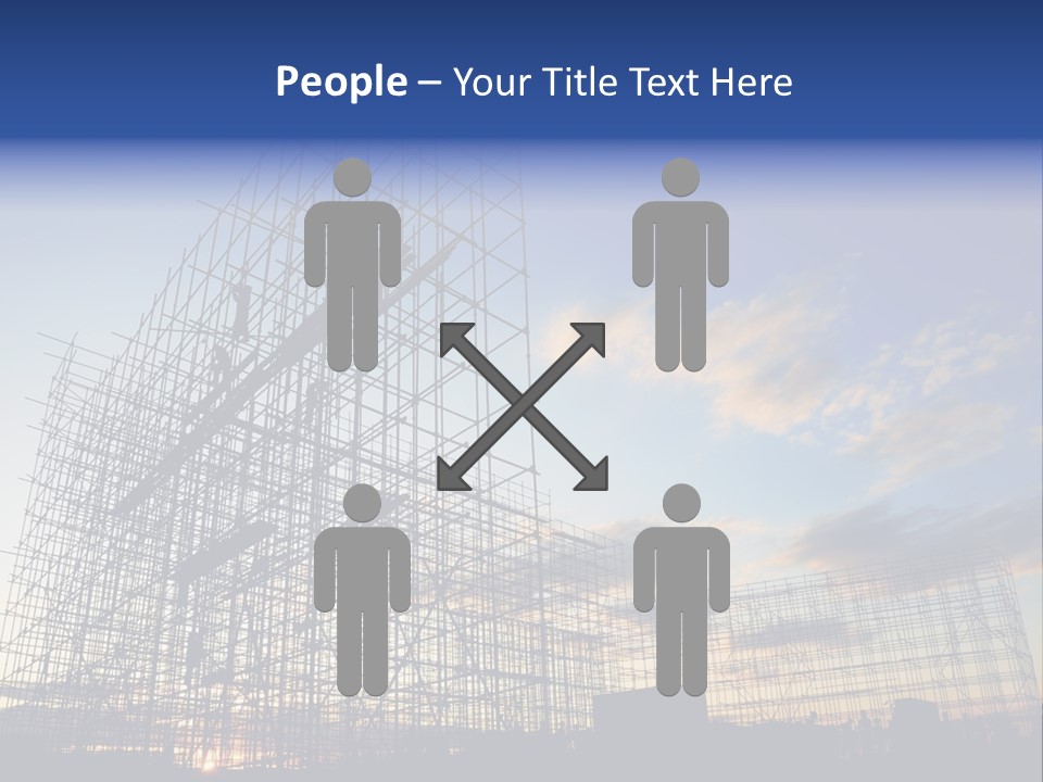 Construction Site At Dusk PowerPoint Template