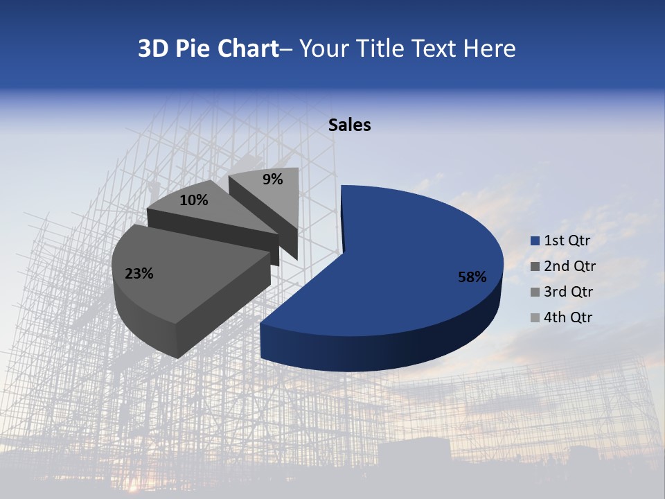 Construction Site At Dusk PowerPoint Template