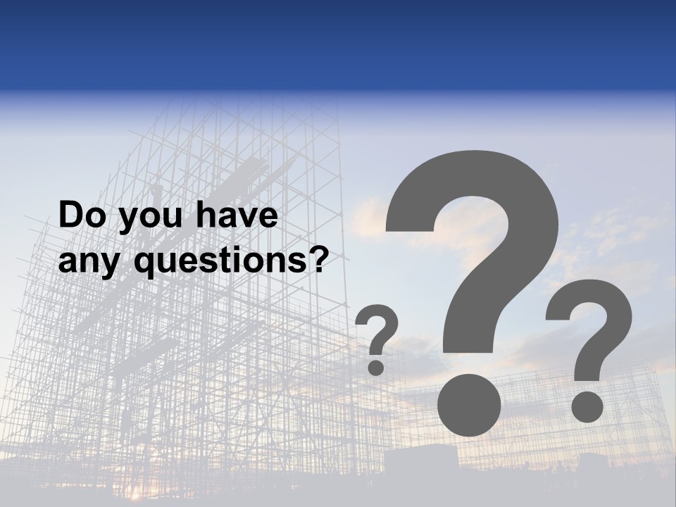 Construction Site At Dusk PowerPoint Template