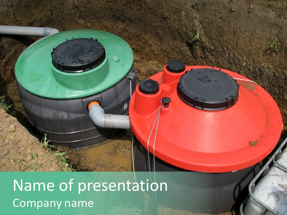 Septic System Instalation In Rural Area PowerPoint Template