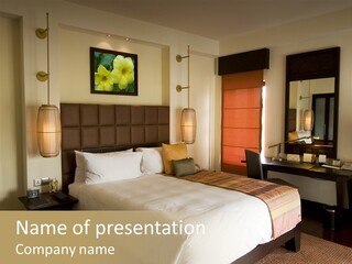 Asian Style Resort Bedroom PowerPoint Template