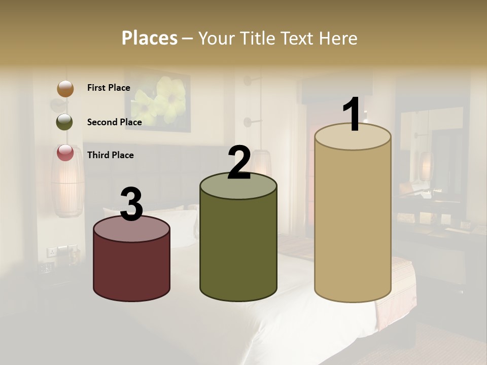 Asian Style Resort Bedroom PowerPoint Template