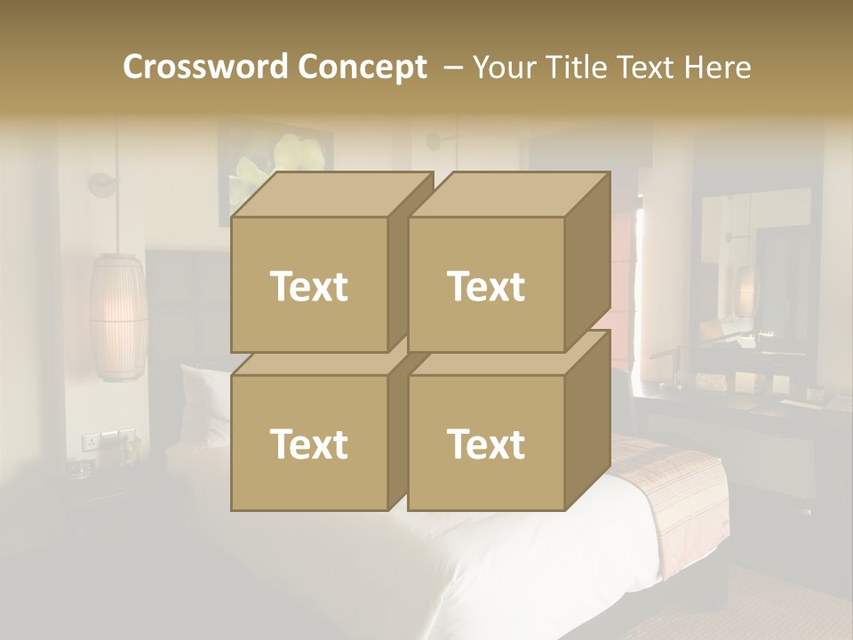 Asian Style Resort Bedroom PowerPoint Template