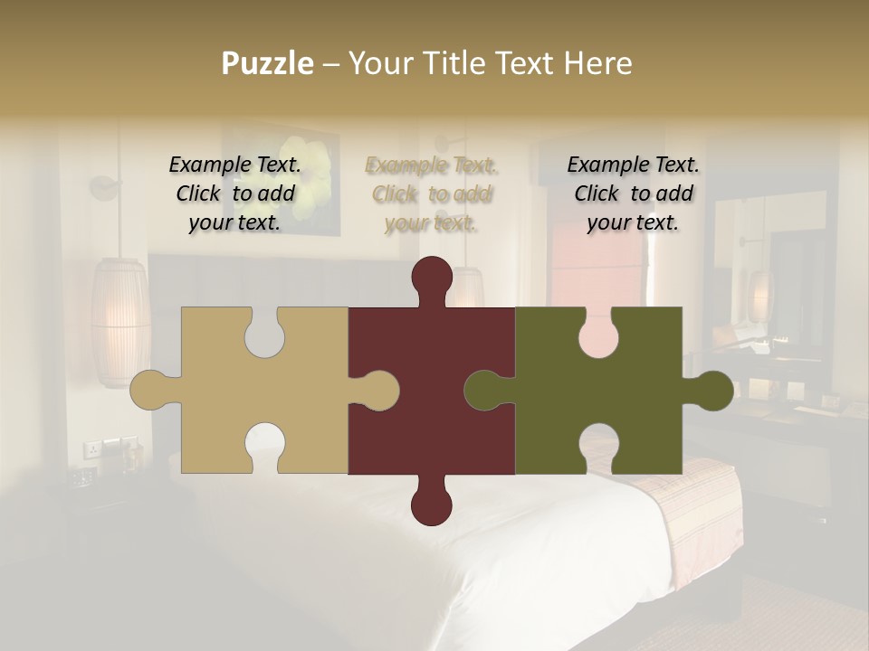 Asian Style Resort Bedroom PowerPoint Template