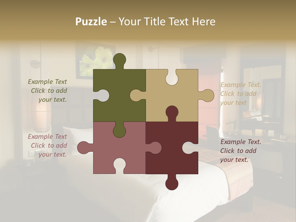 Asian Style Resort Bedroom PowerPoint Template