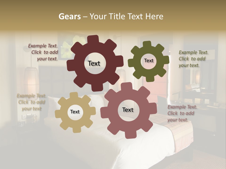 Asian Style Resort Bedroom PowerPoint Template