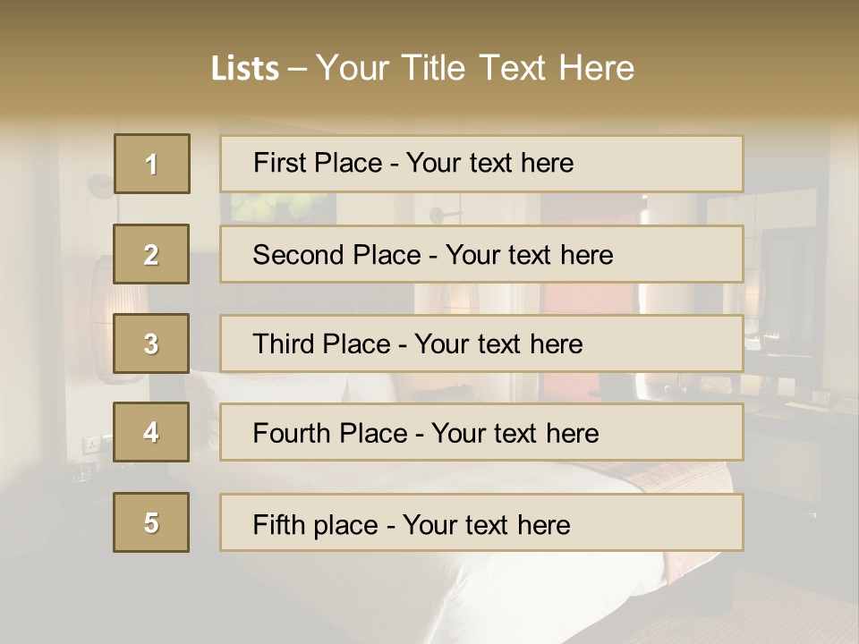 Asian Style Resort Bedroom PowerPoint Template