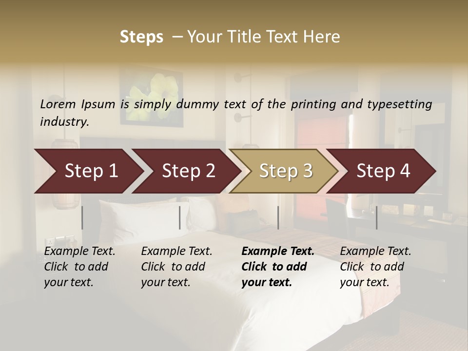 Asian Style Resort Bedroom PowerPoint Template