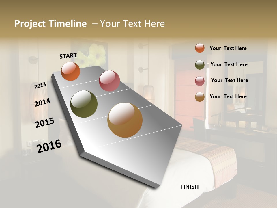 Asian Style Resort Bedroom PowerPoint Template