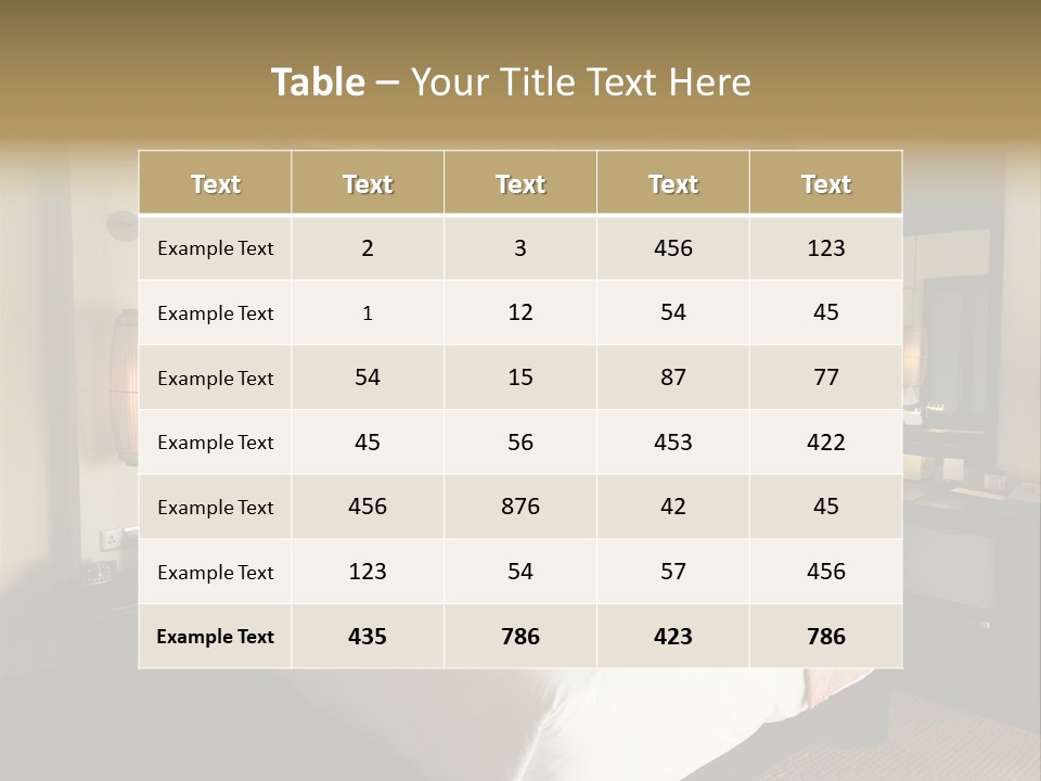 Asian Style Resort Bedroom PowerPoint Template
