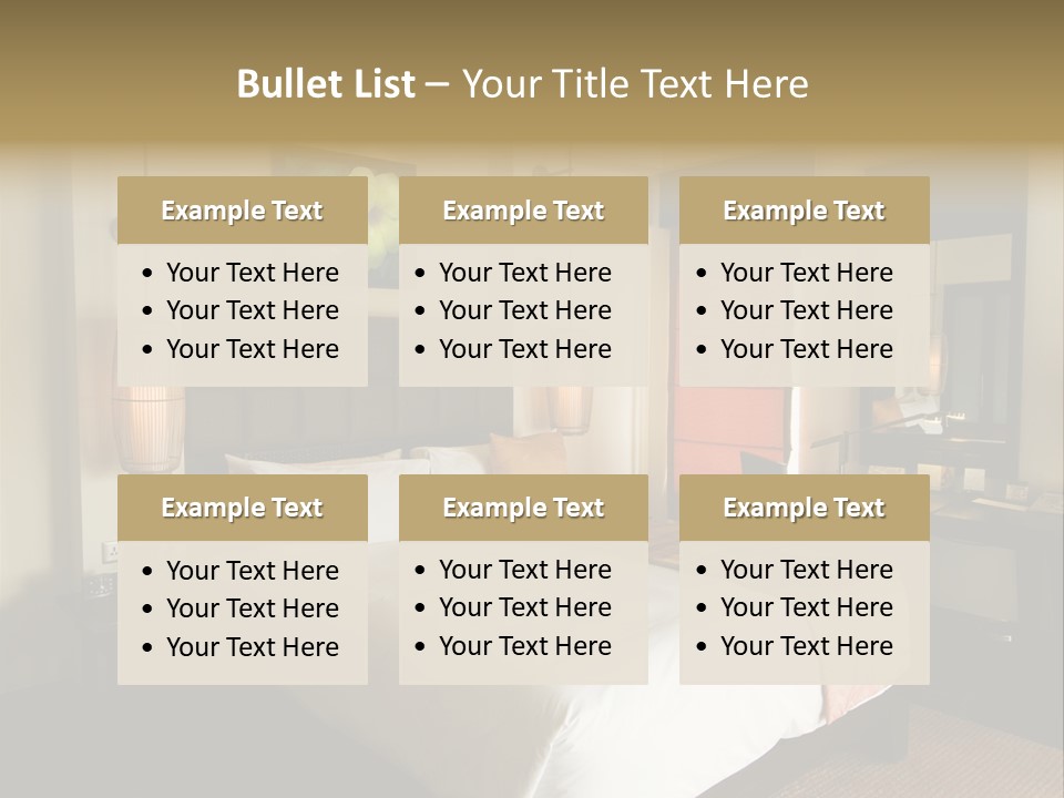 Asian Style Resort Bedroom PowerPoint Template