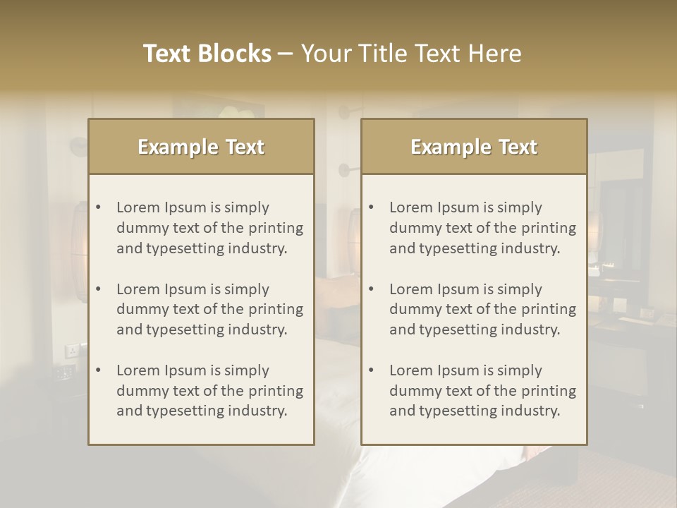 Asian Style Resort Bedroom PowerPoint Template