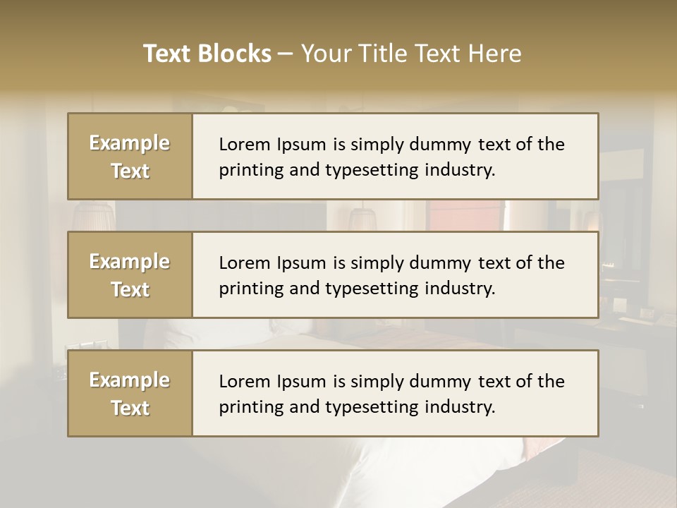 Asian Style Resort Bedroom PowerPoint Template