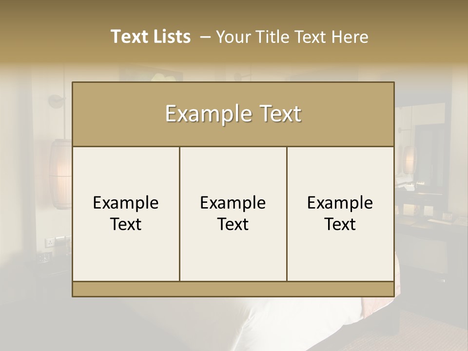 Asian Style Resort Bedroom PowerPoint Template