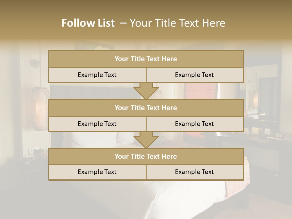 Asian Style Resort Bedroom PowerPoint Template
