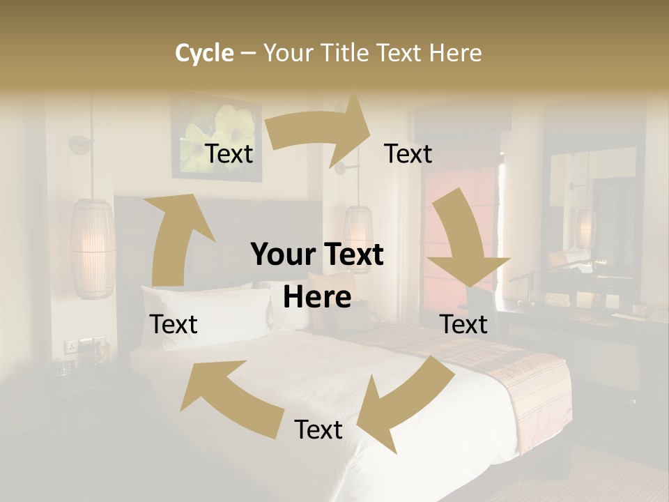 Asian Style Resort Bedroom PowerPoint Template