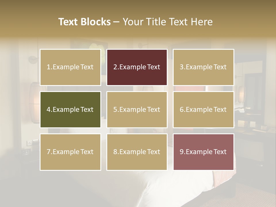 Asian Style Resort Bedroom PowerPoint Template