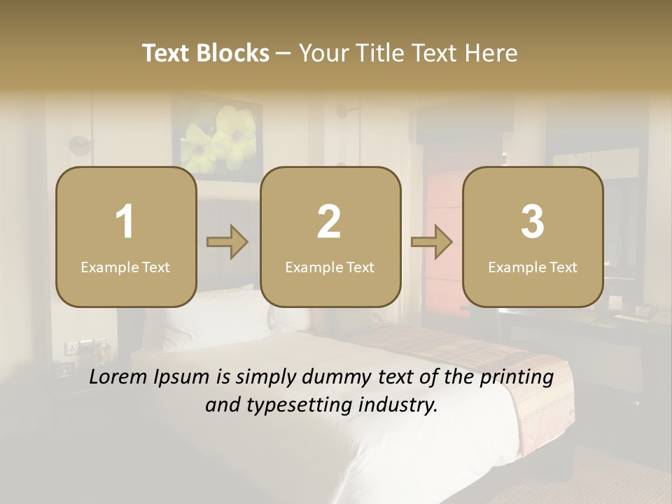 Asian Style Resort Bedroom PowerPoint Template