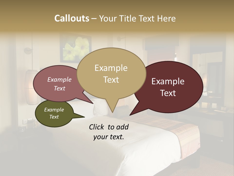 Asian Style Resort Bedroom PowerPoint Template