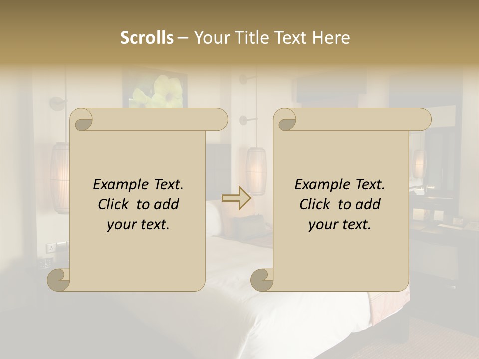 Asian Style Resort Bedroom PowerPoint Template