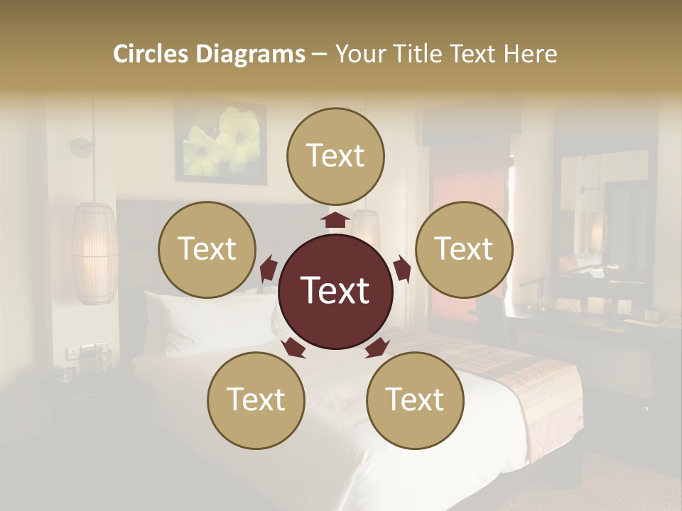 Asian Style Resort Bedroom PowerPoint Template