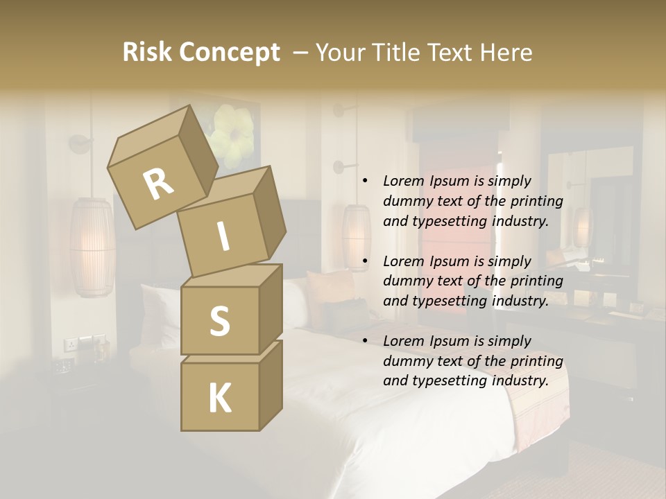 Asian Style Resort Bedroom PowerPoint Template