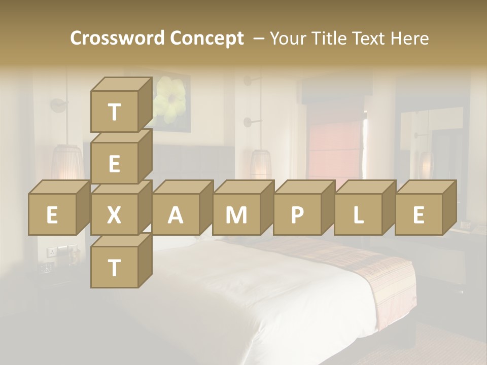 Asian Style Resort Bedroom PowerPoint Template