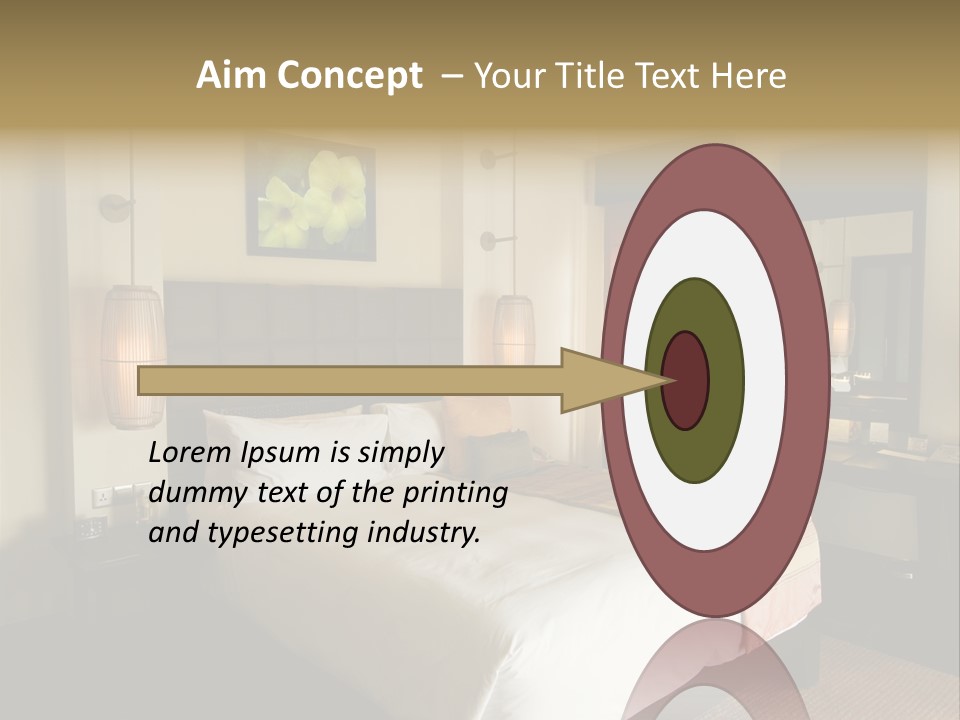 Asian Style Resort Bedroom PowerPoint Template