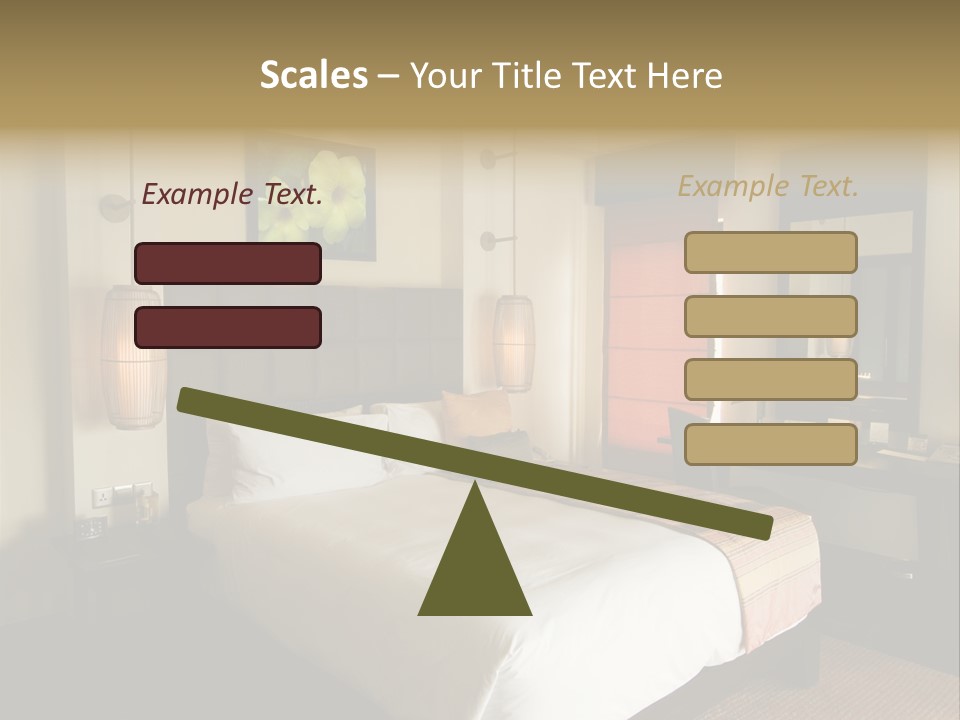 Asian Style Resort Bedroom PowerPoint Template