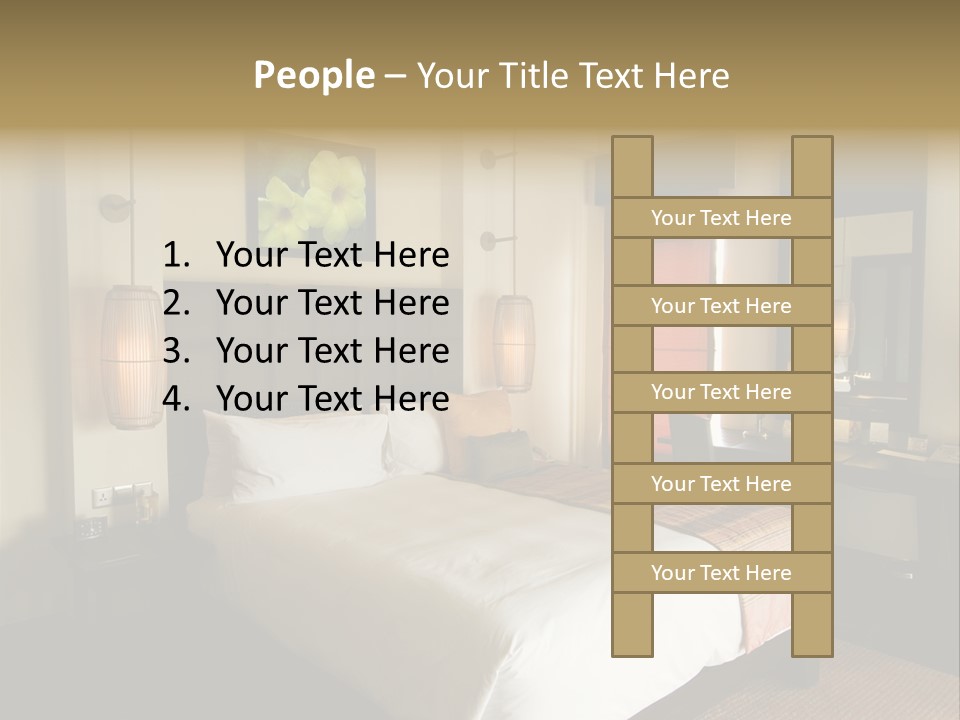 Asian Style Resort Bedroom PowerPoint Template