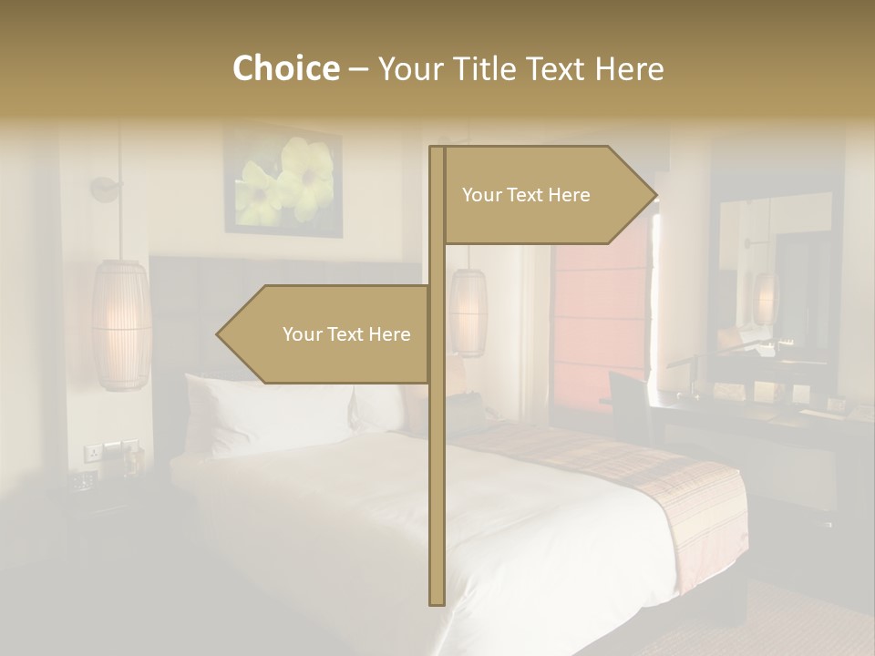 Asian Style Resort Bedroom PowerPoint Template