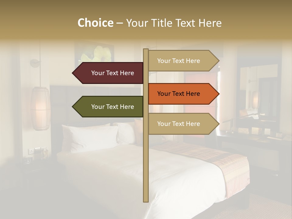 Asian Style Resort Bedroom PowerPoint Template