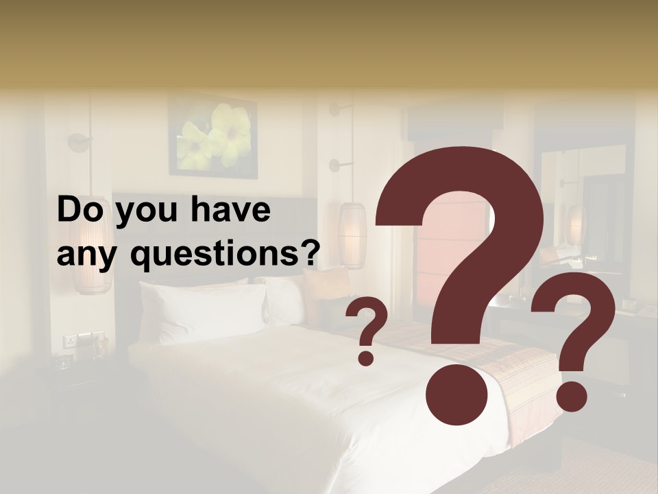 Asian Style Resort Bedroom PowerPoint Template