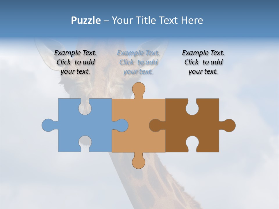 Close-Up Of A Funny Giraffe PowerPoint Template