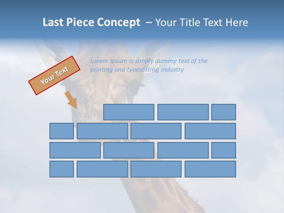 Close-Up Of A Funny Giraffe PowerPoint Template