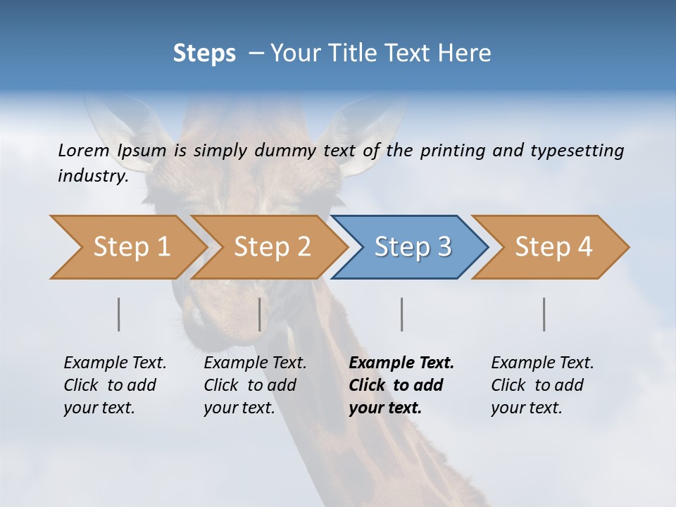 Close-Up Of A Funny Giraffe PowerPoint Template