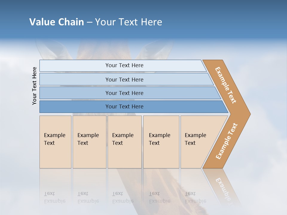 Close-Up Of A Funny Giraffe PowerPoint Template