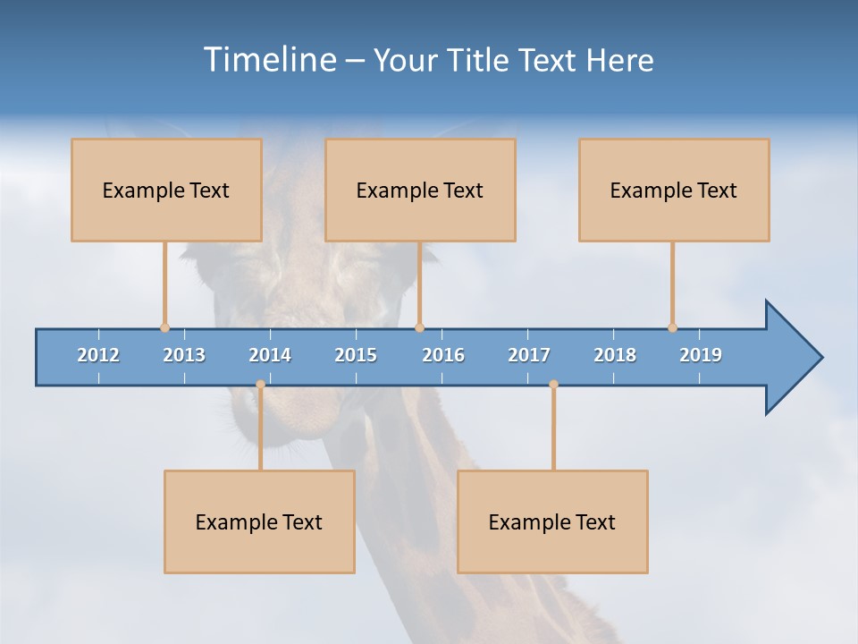 Close-Up Of A Funny Giraffe PowerPoint Template