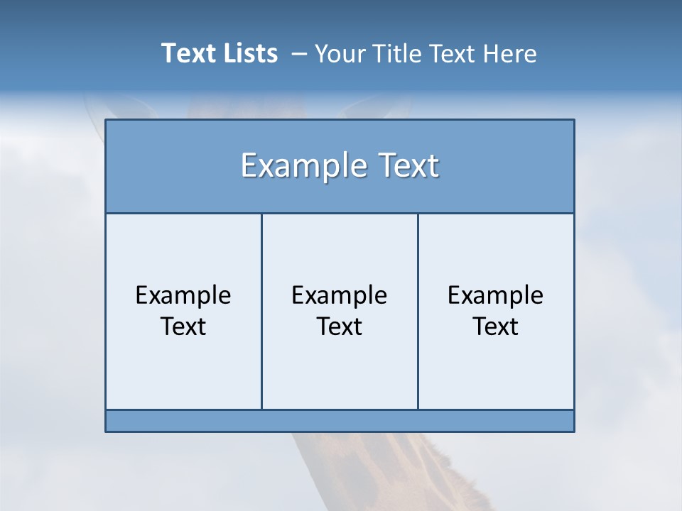 Close-Up Of A Funny Giraffe PowerPoint Template