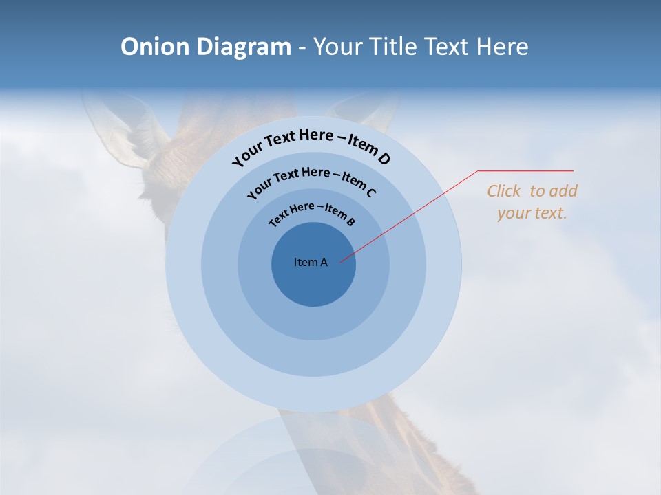 Close-Up Of A Funny Giraffe PowerPoint Template