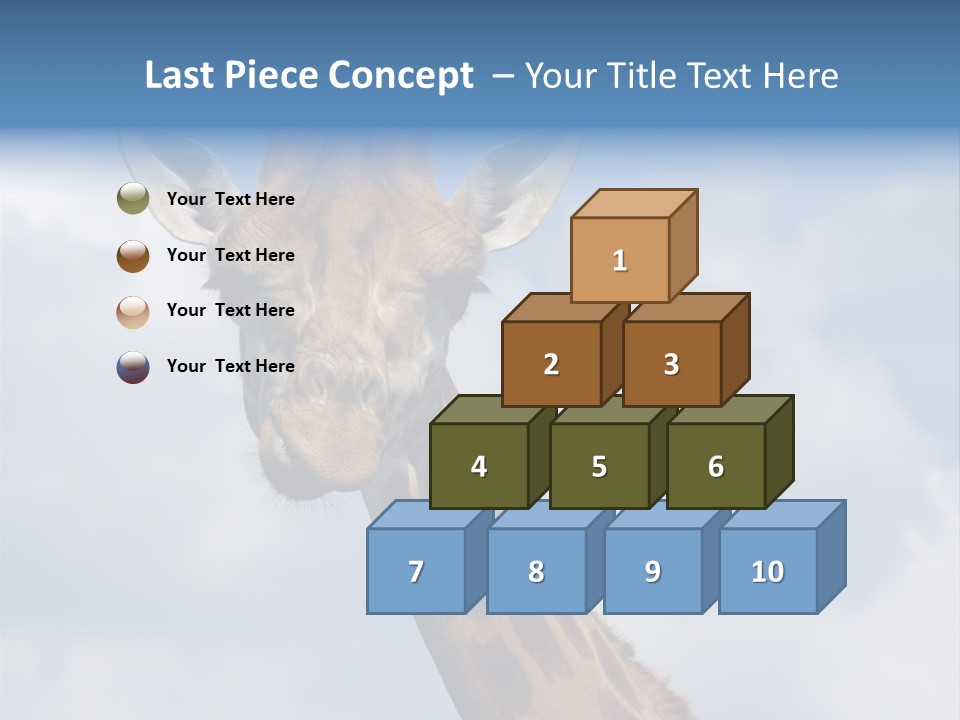 Close-Up Of A Funny Giraffe PowerPoint Template