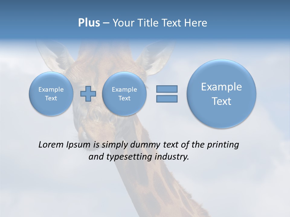 Close-Up Of A Funny Giraffe PowerPoint Template