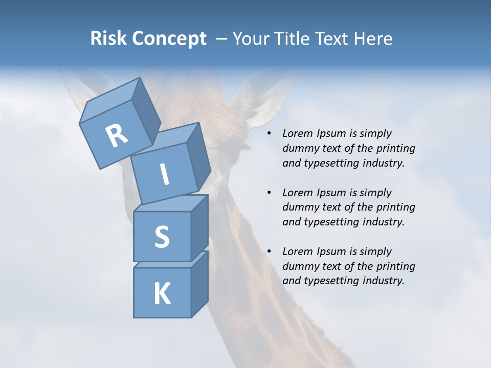 Close-Up Of A Funny Giraffe PowerPoint Template