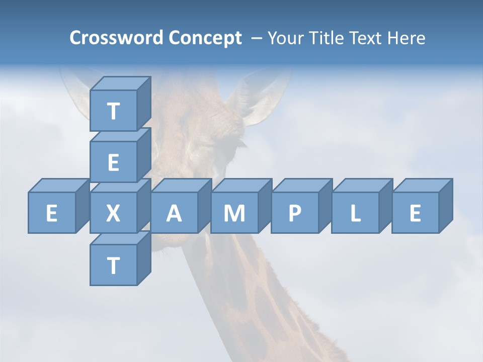 Close-Up Of A Funny Giraffe PowerPoint Template