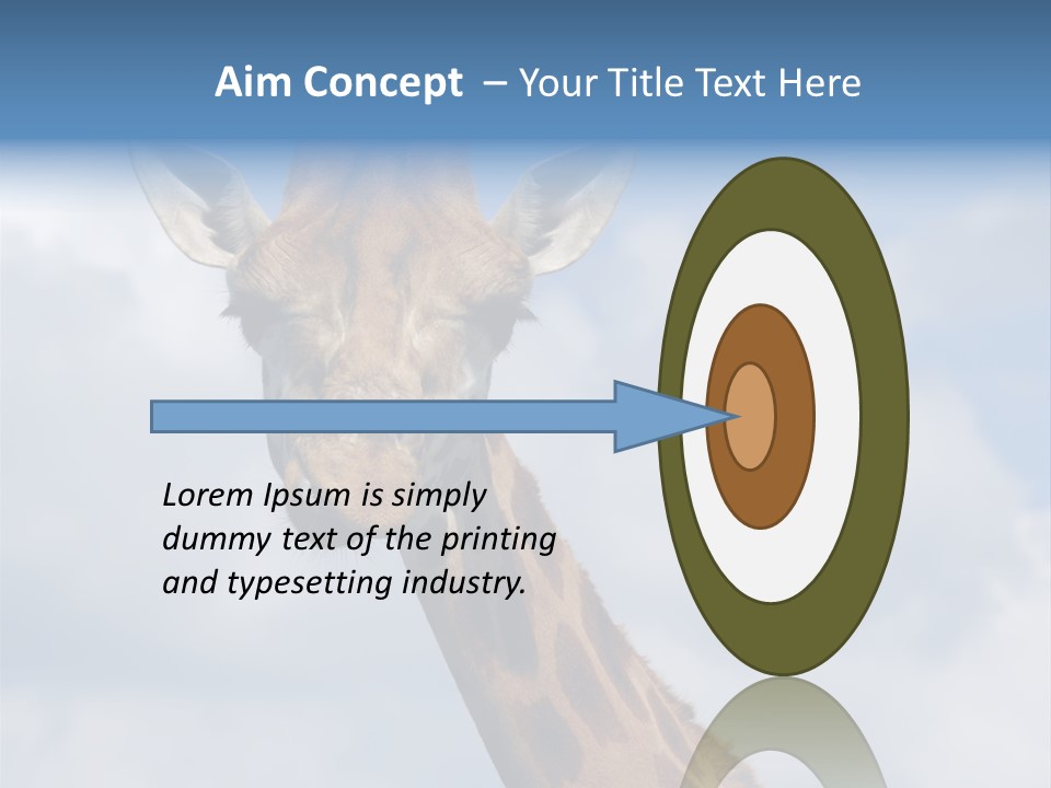 Close-Up Of A Funny Giraffe PowerPoint Template