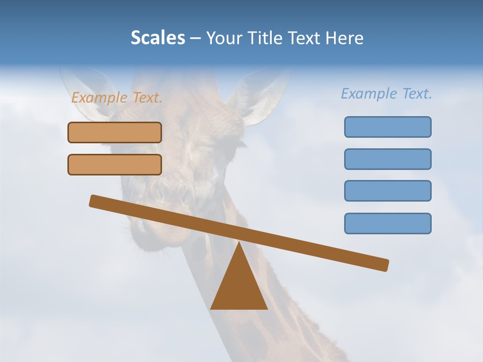Close-Up Of A Funny Giraffe PowerPoint Template