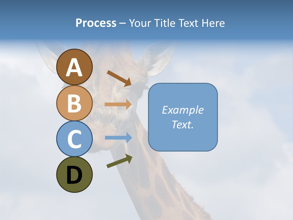 Close-Up Of A Funny Giraffe PowerPoint Template