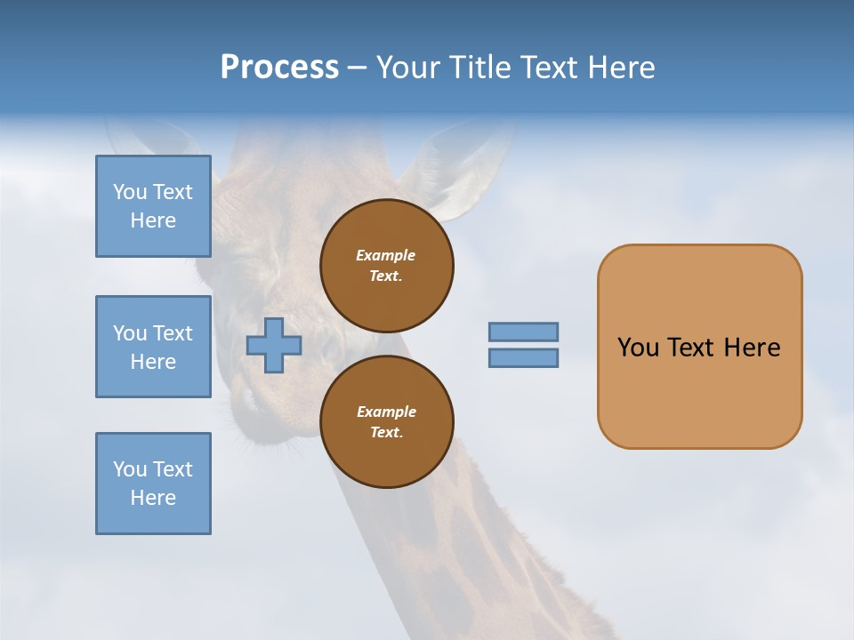 Close-Up Of A Funny Giraffe PowerPoint Template