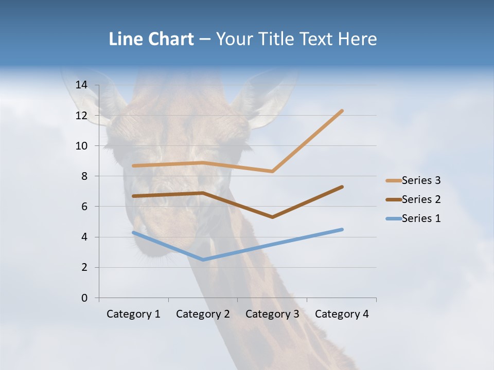 Close-Up Of A Funny Giraffe PowerPoint Template