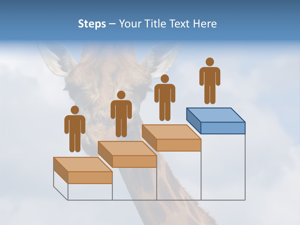 Close-Up Of A Funny Giraffe PowerPoint Template